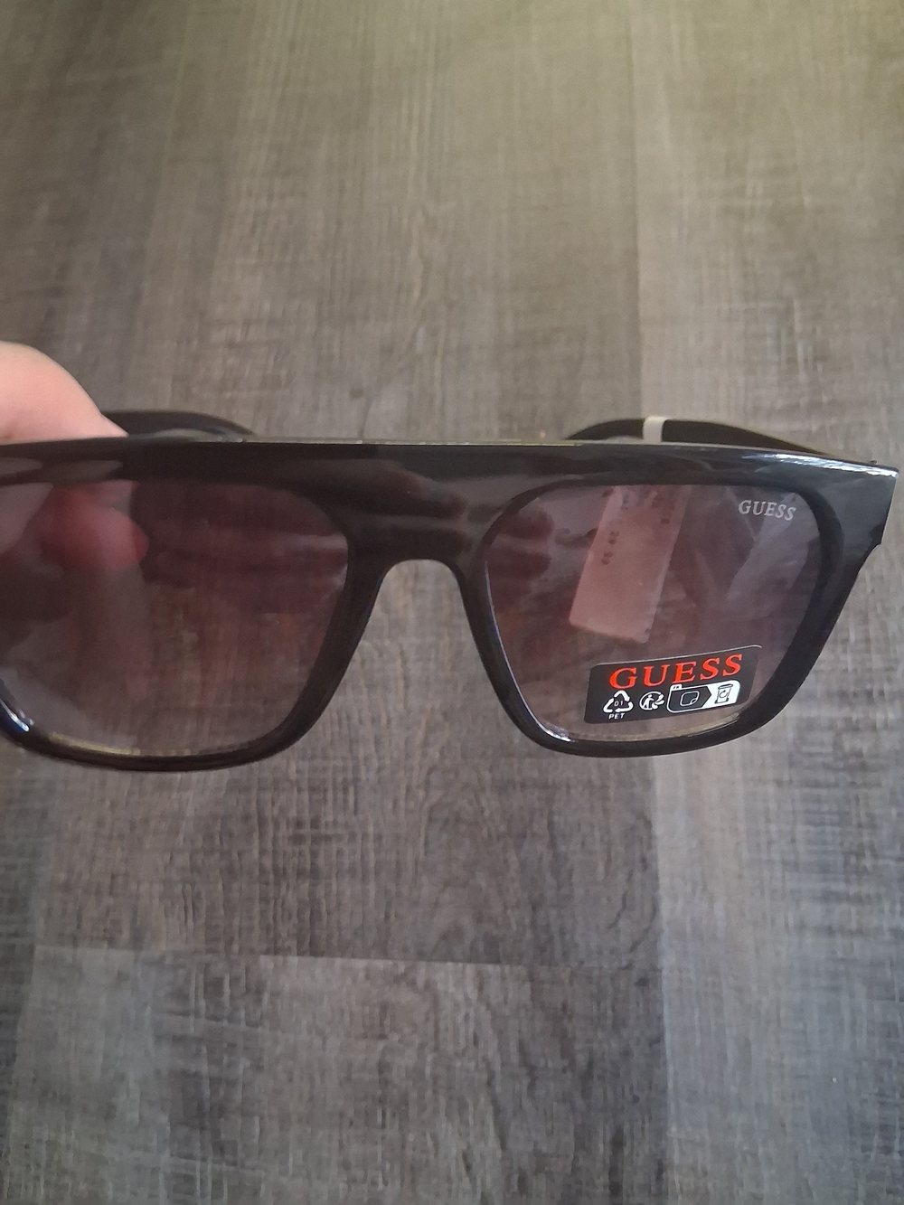 Guess Men’s Black Sunglasses with Brown Tinted Lenses